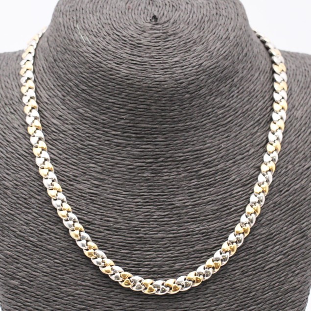 Collar de oro bicolor de segunda mano