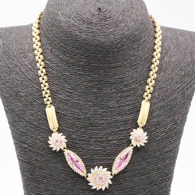 Collier d'occasion en or avec zirconias