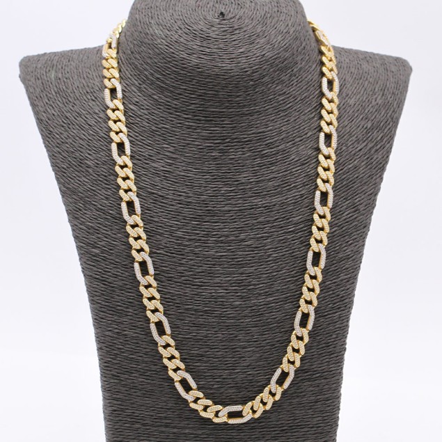 Cadena estilo cartier de oro con...