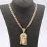 Cadena con colgante cristo de oro 14k con circonitas