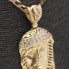 Cadena con colgante cristo de oro 14k con circonitas