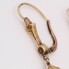 Pendientes estilo vintage de oro con zafiros de segunda mano
