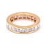 Alliance en or avec diamants de taille princesse. D'occasion