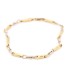 Pulsera alternada de oro bicolor de segunda mano