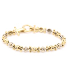 Bracelet en or bicolore et diamants d\'occasion
