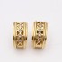 Pendientes calados de oro con diamantes de segunda mano