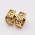 Pendientes calados de oro con diamantes de segunda mano