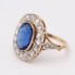 Anillo estilo vintage de oro con circonita y diamantes