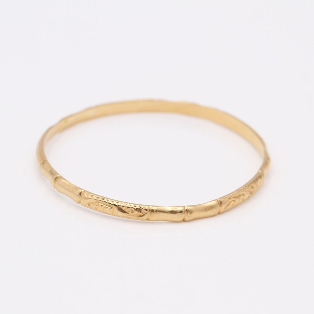 Brazalete rígido para niña de oro de...