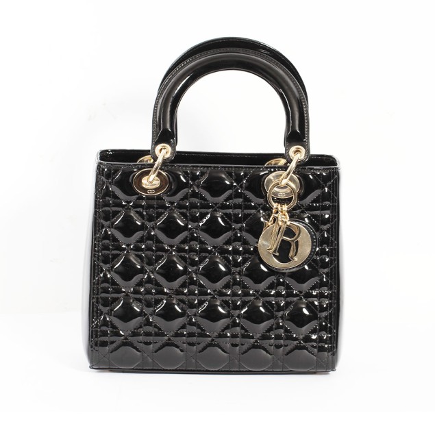 Bolso DIOR Lady Dior Charol Negro...