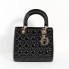 Bolso DIOR Lady Dior Charol Negro Acc. Color Oro