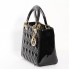 Bolso DIOR Lady Dior Charol Negro Acc. Color Oro