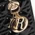 Bolso DIOR Lady Dior Charol Negro Acc. Color Oro