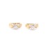 Pendientes X de oro bicolor con diamantes de segunda mano