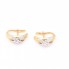 Pendientes X de oro bicolor con diamantes de segunda mano
