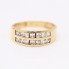 Anillo de oro con circonitas de segunda mano