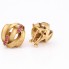 Pendientes estilo vintage de oro con rubíes de segunda mano