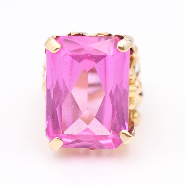 Anillo estilo vintage de oro con...