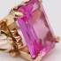 Anillo estilo vintage de oro con espinela sintética