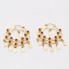 Pendientes estilo popular de oro con circonitas segunda mano