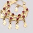 Pendientes estilo popular de oro con circonitas segunda mano
