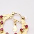 Pendientes estilo popular de oro con circonitas segunda mano