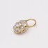 Colgante rosetón de oro con diamantes de segunda mano