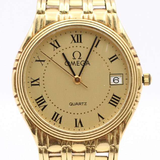 Montre OMEGA QUARTZ en or d'occasion