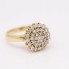 Anillo rosetón de oro con diamantes de segunda mano