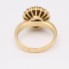 Anillo rosetón de oro con diamantes de segunda mano