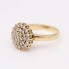 Anillo rosetón de oro con diamantes de segunda mano