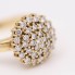 Anillo rosetón de oro con diamantes de segunda mano