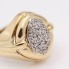Anillo de oro con circonitas de segunda mano