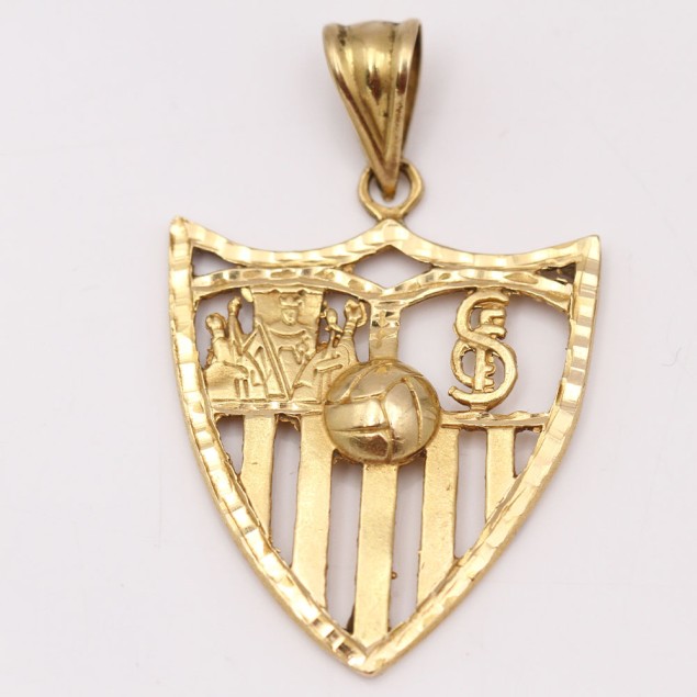 Colgante escudo Sevilla F.C de oro de...