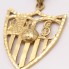 Colgante escudo Sevilla F.C de oro de segunda mano
