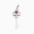 Pendentif KEY en Or Blanc et Rubis. Neuf