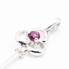 Pendentif KEY en Or Blanc et Rubis. Neuf