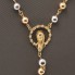 Rosario de oro tricolor con diamantes de segunda mano