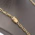 Cadena maciza ojo de lince de oro de segunda mano