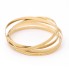 Conjunto 5 pulseras estriadas de oro de segunda mano