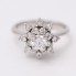 Bague rosace en or 18 carats d'occasion avec diamants