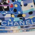 Carré Chanel multicolore avec des cercles