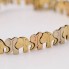 Pulsera elefantes de oro tricolor 18k de segunda mano
