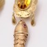 Pendientes pescados de oro 18k con circonitas segunda mano