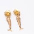 Pendientes pescados de oro 18k con circonitas segunda mano