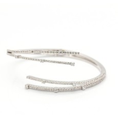 Bracelet RAY en or blanc et diamants. Neuf