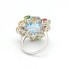 Bague Tuttifrutti en saphir et or blanc. Neuve