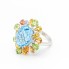 Bague Tuttifrutti en saphir et or blanc. Neuve