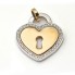 Pendentif CLÉ D\'AMOUR en or et diamants. Neuf