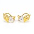 Boucles d'oreilles triangle, or et diamants. Neuves